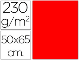 Cartulina fluorescente 50x65cm. rojo